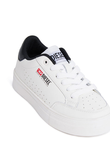 Diesel sneakers in pelle con logo iconico bianco