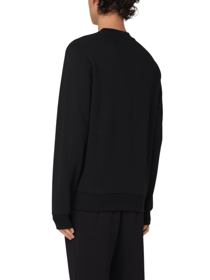 Lacoste felpa girocollo in cotone nero