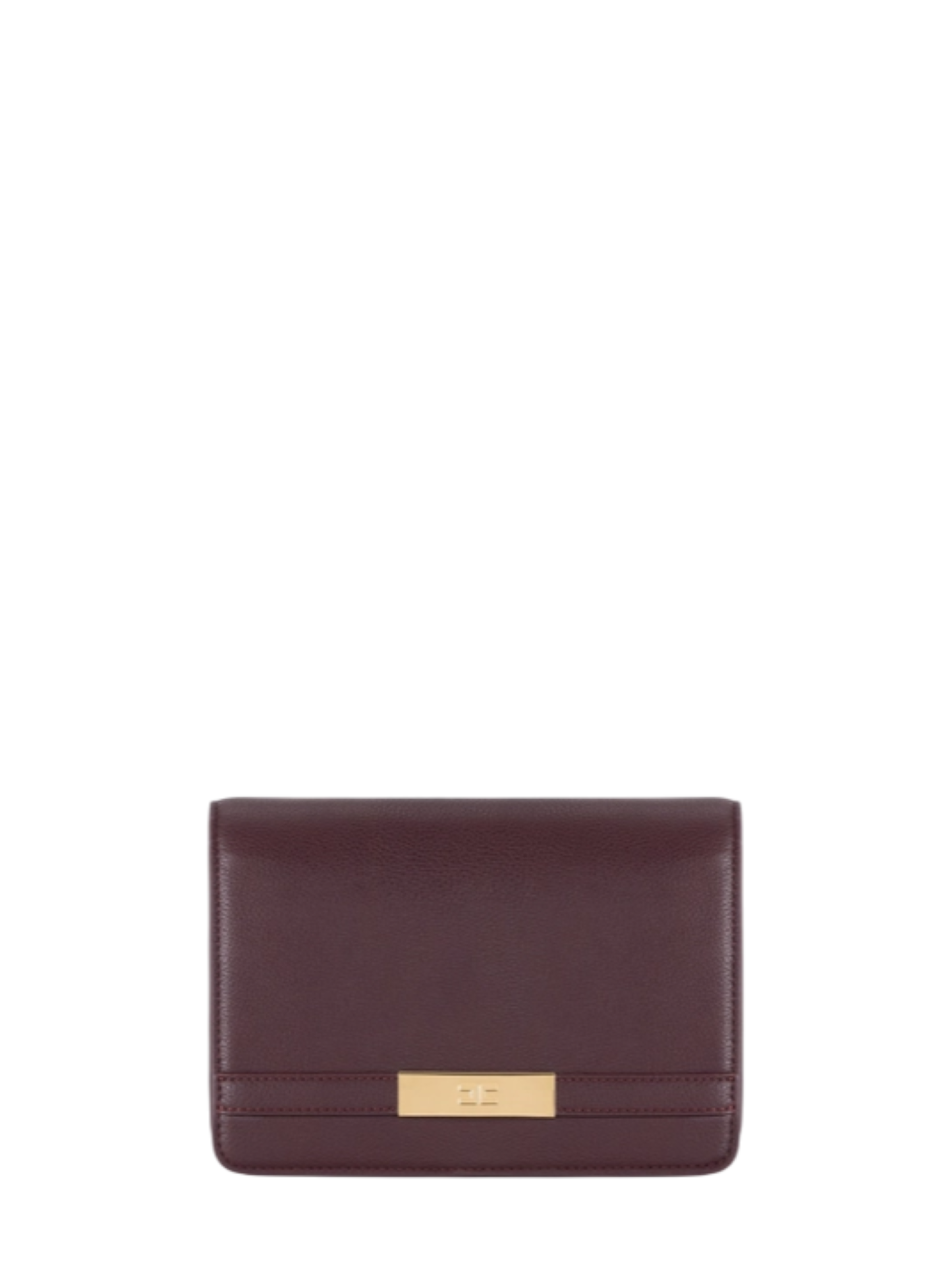 Elisabetta Franchi borsa a tracolla in ecopelle martellata borgogna