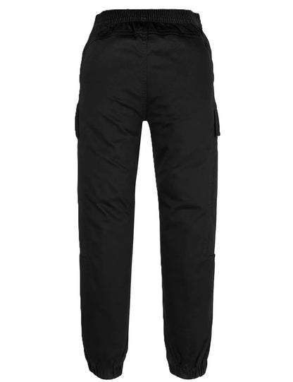 Calvin Klein Jeans pantaloni cargo con logo ricamato nero