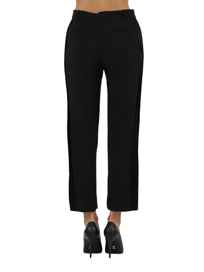 Elisabetta Franchi pantaloni slim con dettagli satin nero
