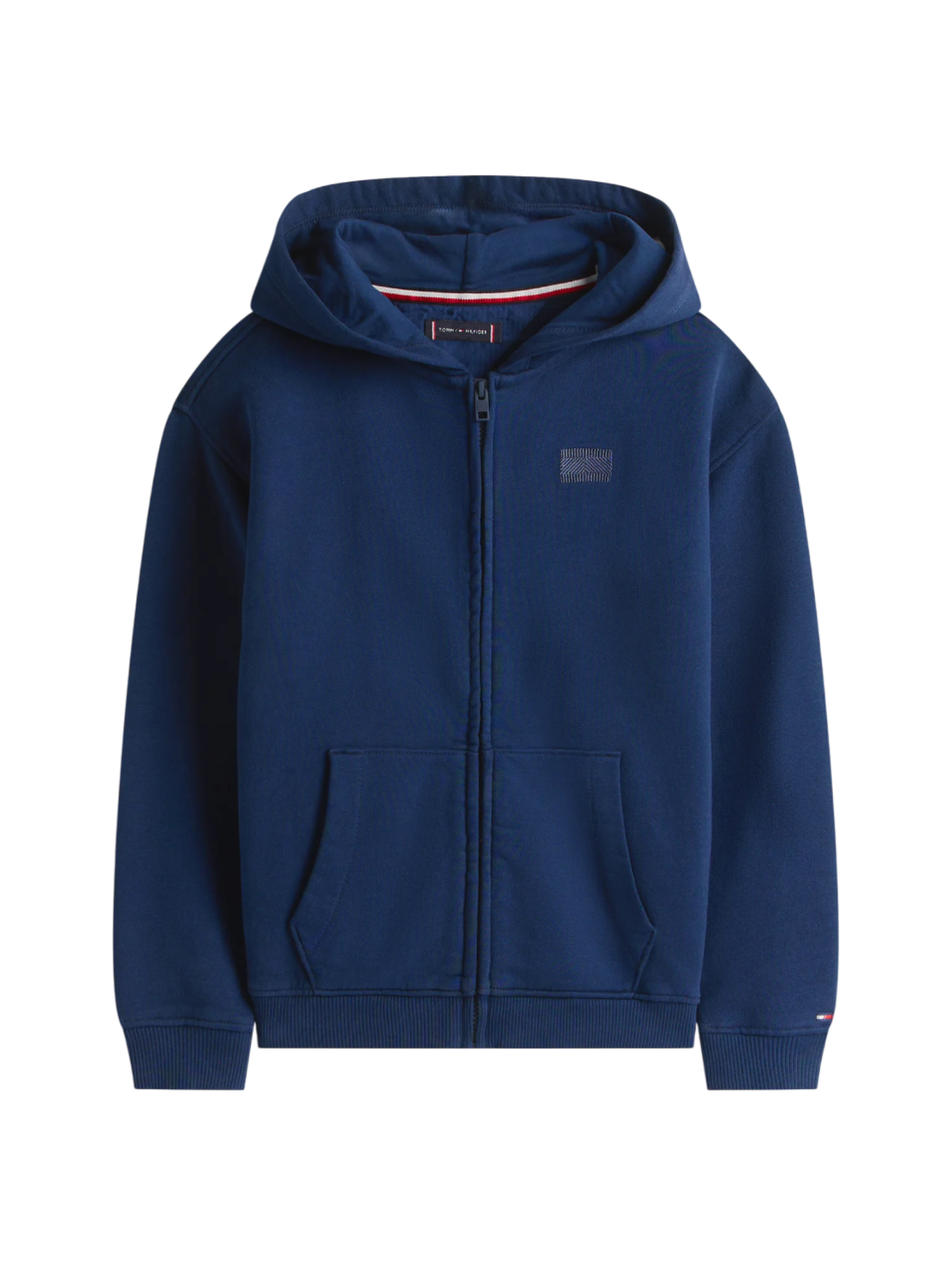 Tommy Hilfiger felpa bambino con zip e cappuccio blu
