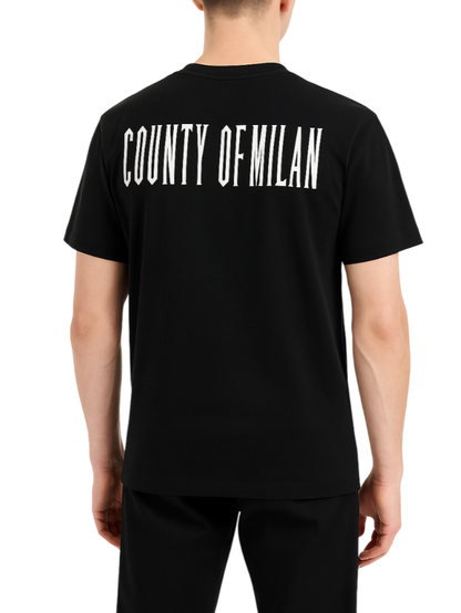 County of Milan T-shirt manica corta con logo nero