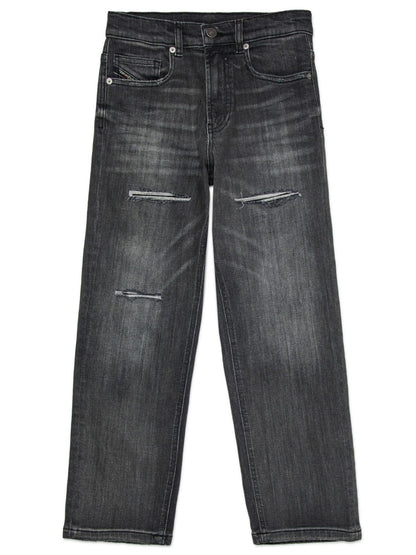 Diesel jeans bambino gamba dritta lavaggio grigio