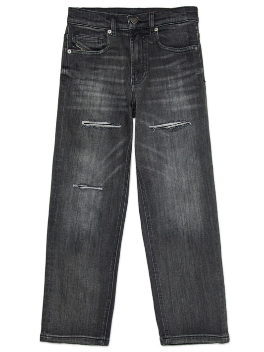 Diesel jeans bambino gamba dritta lavaggio grigio