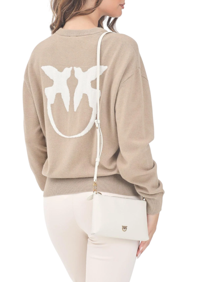 Pinko maglia Martinica in lana e cashmere beige