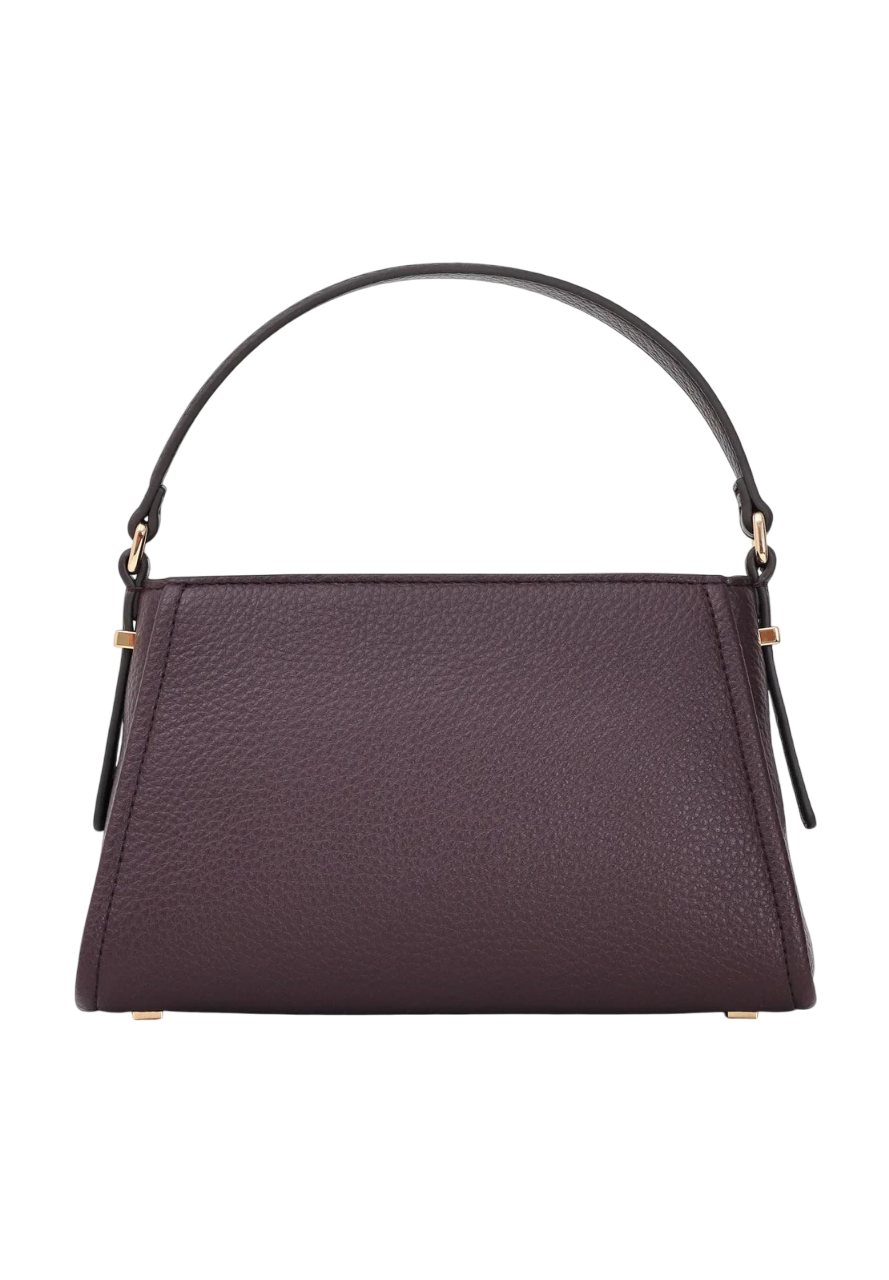 Elisabetta Franchi borsa in ecopelle con logo borgogna