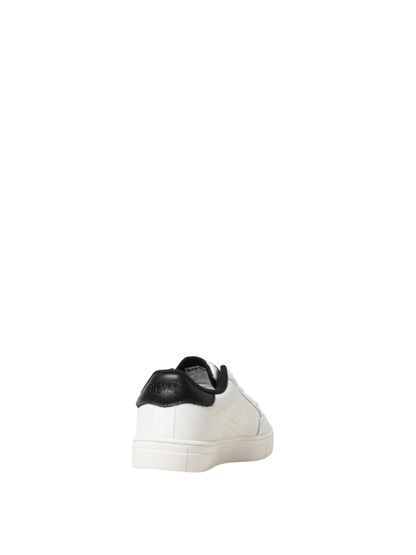 Diesel sneakers con logo iconico in pelle bianco