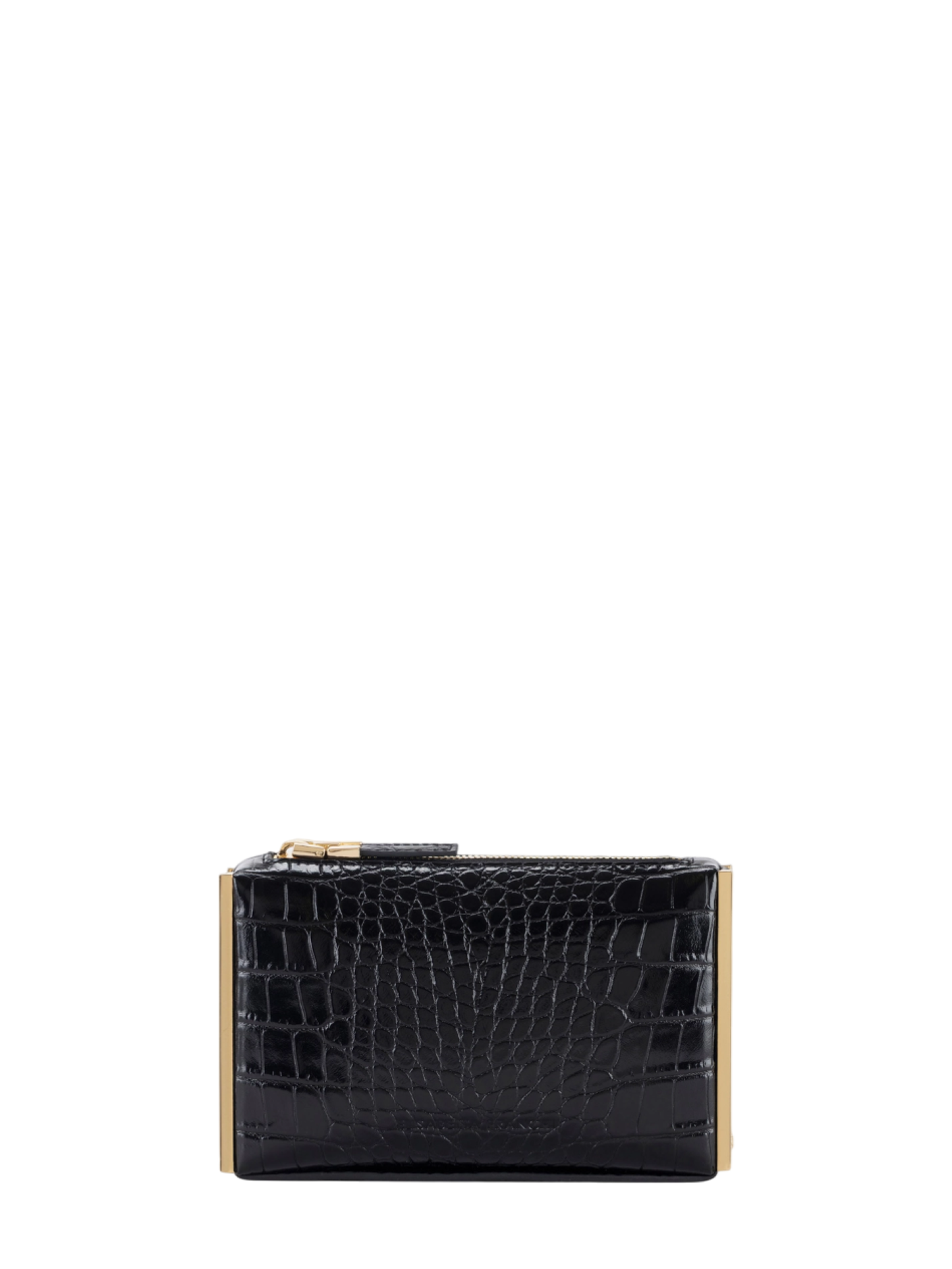 Elisabetta Franchi clutch in ecopelle coccodrillo nero