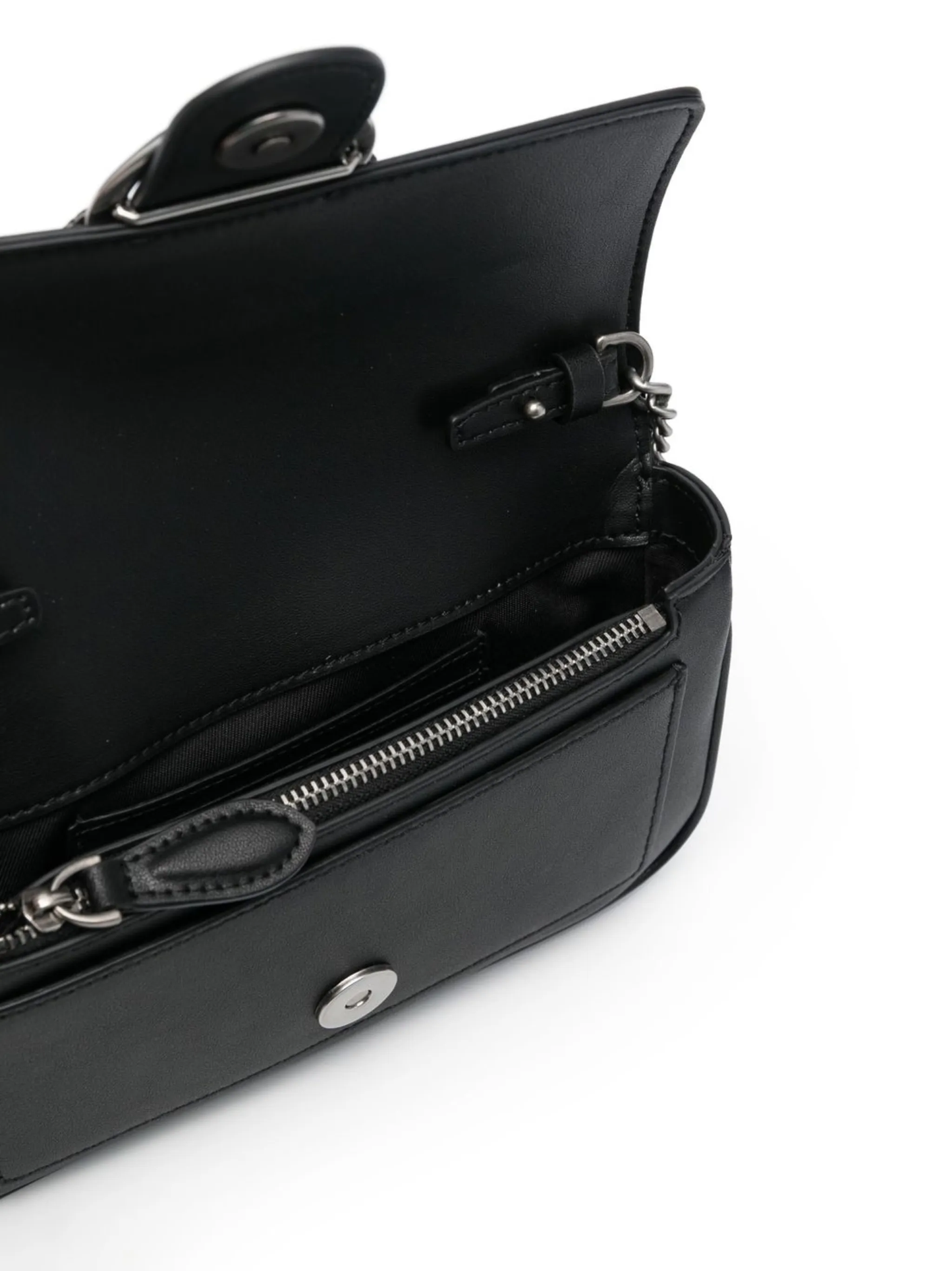 Pinko borsa a tracolla Love One Pocket in pelle con borchie nero argento
