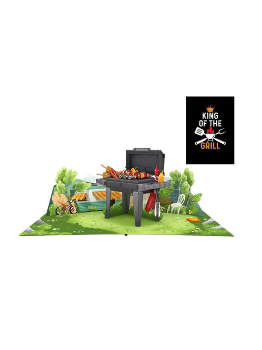 Origamo biglietto di auguri pop up re della griglia