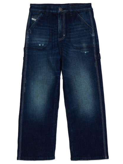 Diesel jeans bambino gamba larga lavaggio blu