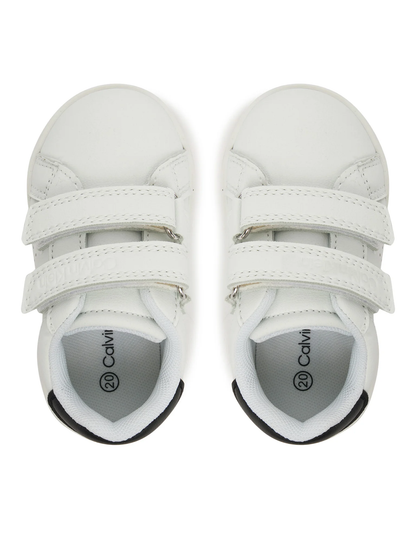 Calvin Klein Jeans sneakers in ecopelle con strappi bianco nero