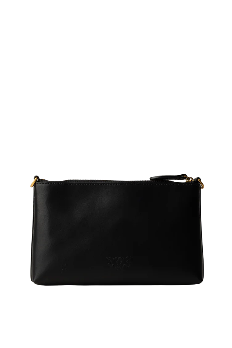 Pinko pochette Flat Horizontal Mini in pelle nero