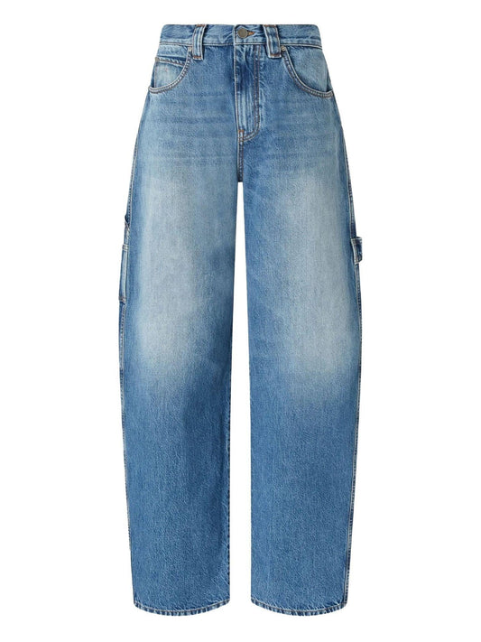 Pinko jeans Eloisette Balloon in denim lavaggio blu