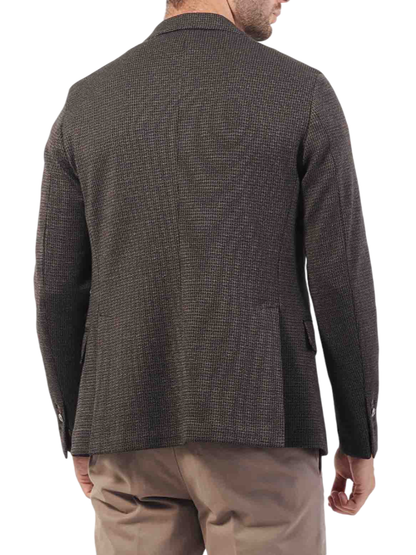 Mulish giacca monopetto con motivo Pied de poule beige