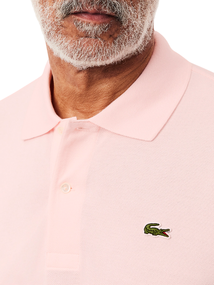 Lacoste polo manica corta 12.12 in piquè rosa