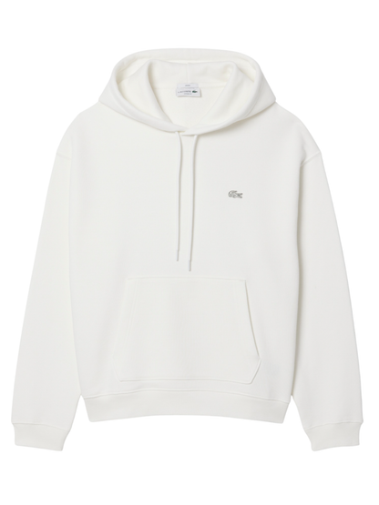 Lacoste felpa con cappuccio in cotone bianco