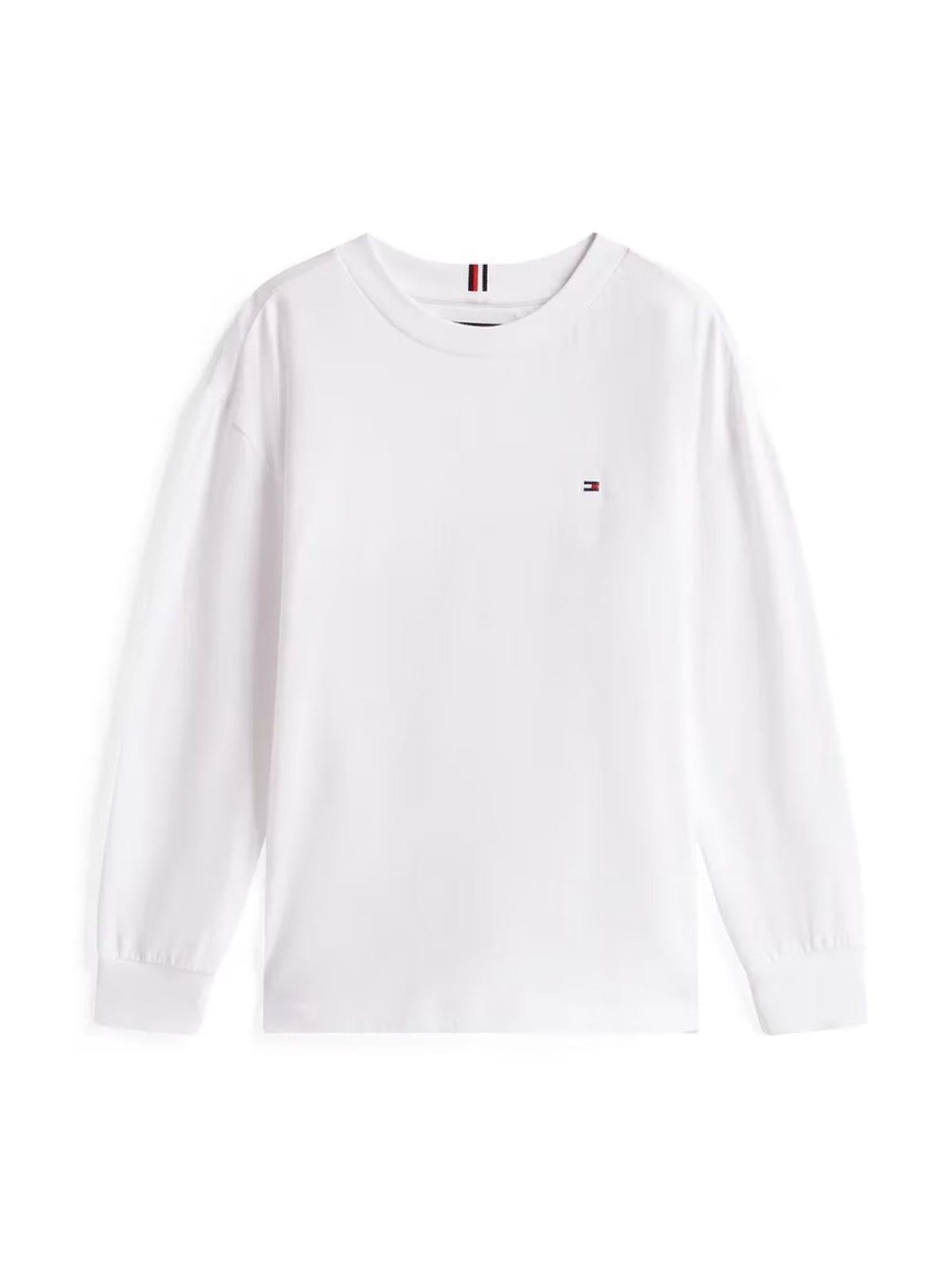 Tommy Hilfiger T-shirt bambino manica lunga bianco