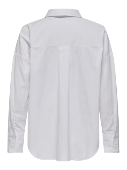 Only camicia manica lunga Oregon con dettagli gioiello bianco