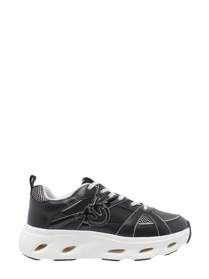 Pinko sneakers Spreading in mesh ed ecopelle nero
