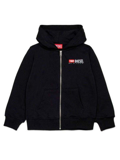 Diesel felpa con zip e cappuccio nero
