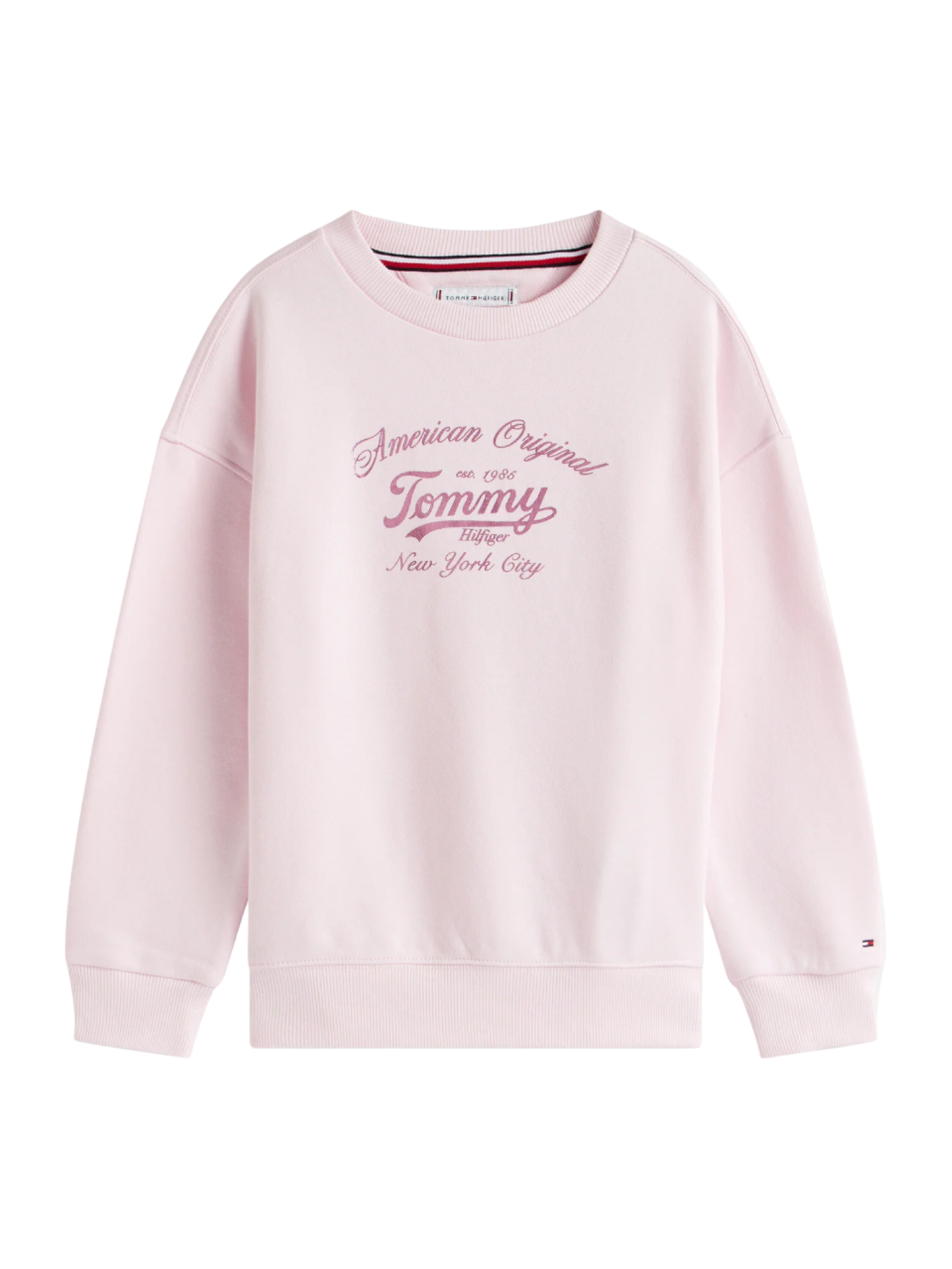 Tommy Hilfiger felpa bambina con logo rosa