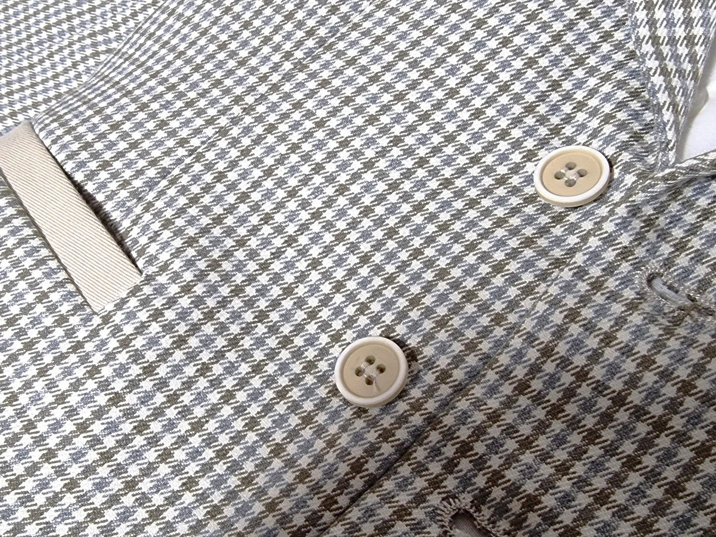 Pascal completo elegante in fantasia Pied de Poule beige