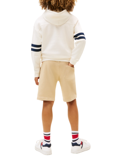 Tommy Hilfiger felpa con cappuccio Mixed logo panna