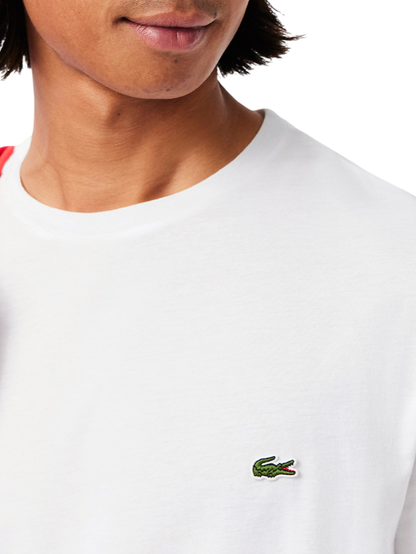 Lacoste T-shirt manica corta in cotone Pima bianco