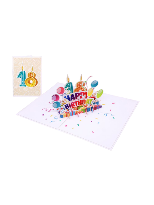 Origamo biglietto di auguri per 18 anni