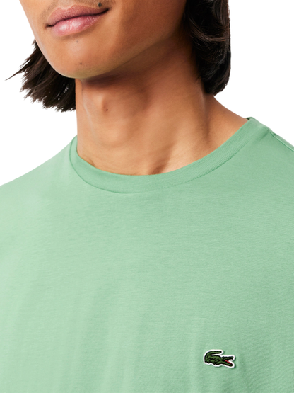 Lacoste T-shirt manica corta in cotone Pima verde menta
