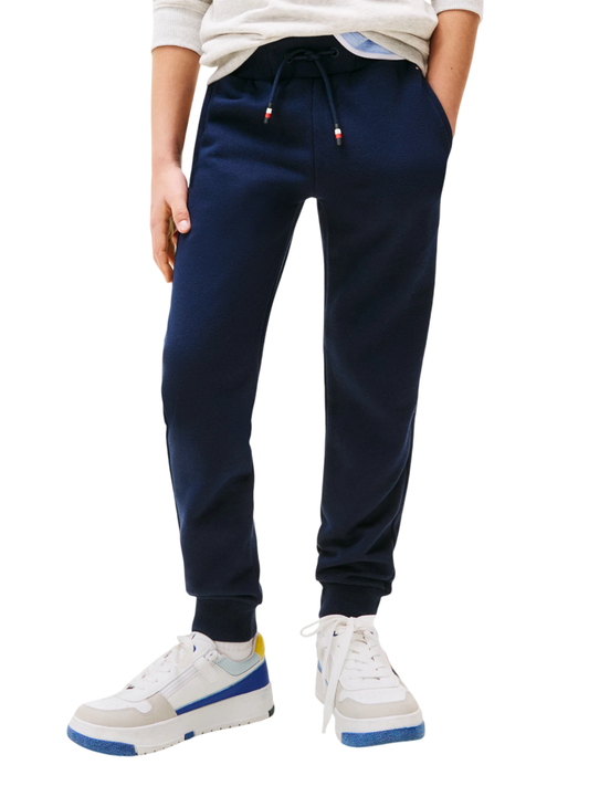 Tommy Hilfiger pantaloni joggers in felpa blu