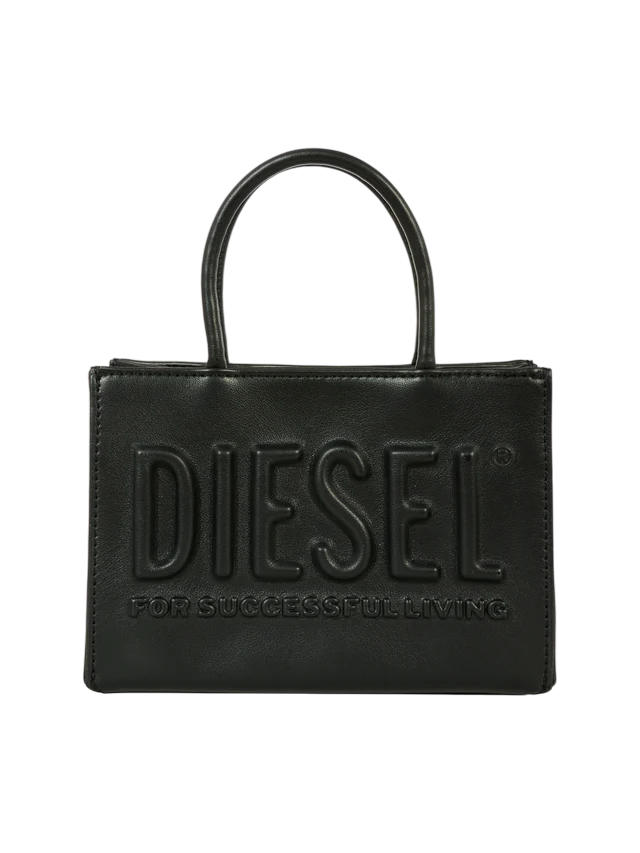 Diesel borsa in ecopelle con logo nero