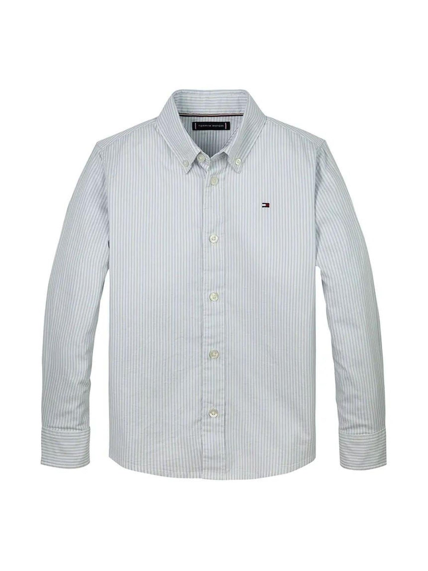 Tommy Hilfiger camicia a righe Ithaca bianco celeste