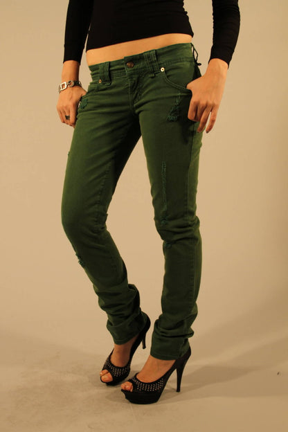 John Galliano Jeans Denim Donna Verde""