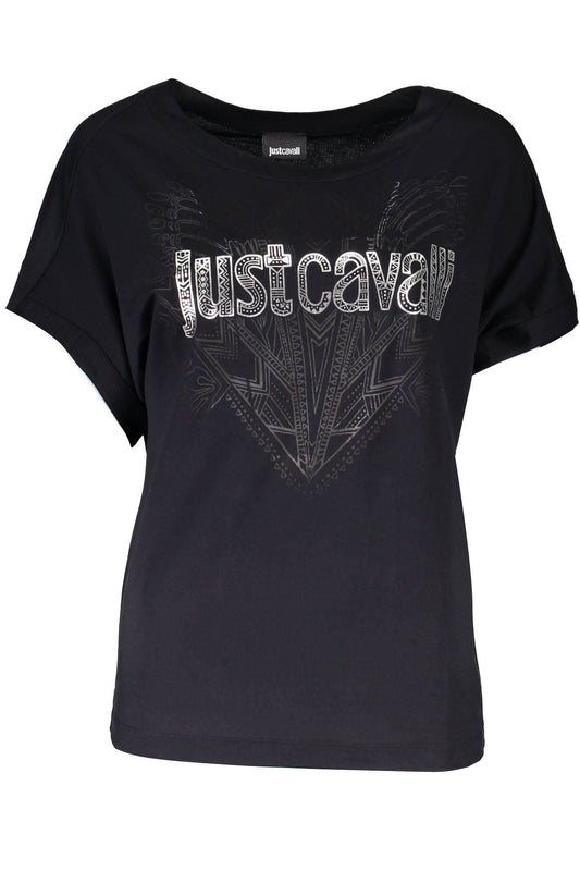 JUST CAVALLI T-SHIRT MANICHE CORTE DONNA NERO""