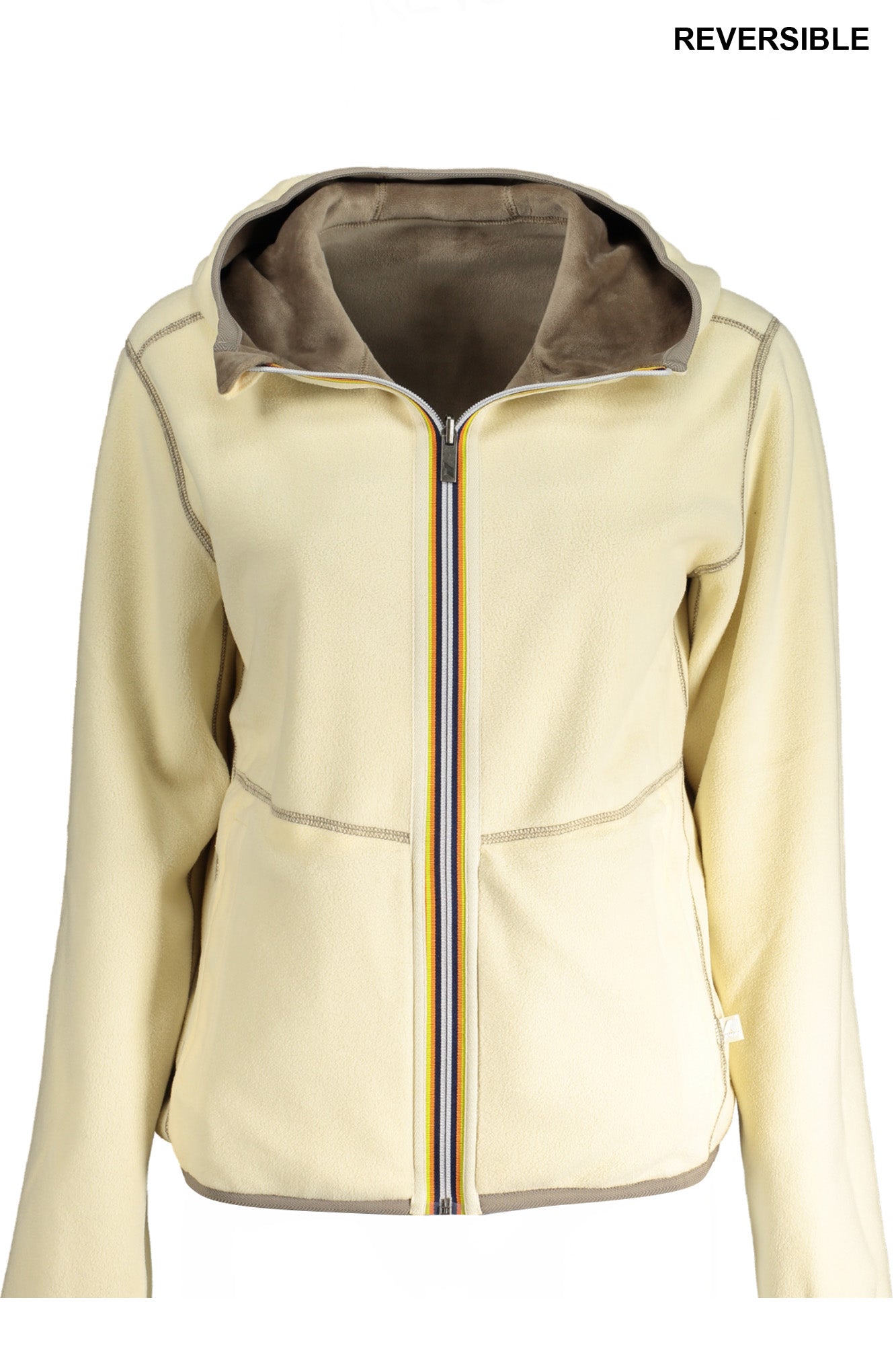 K-WAY FELPA CON ZIP DONNA BEIGE""