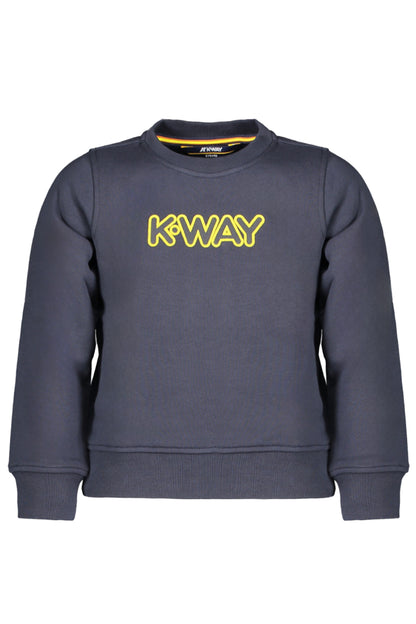 K-WAY FELPA SENZA ZIP BAMBINO BLU