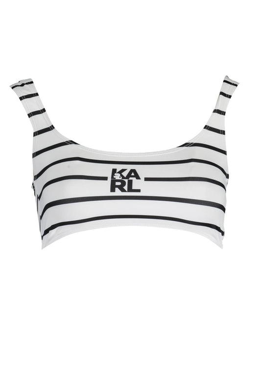 Karl Lagerfeld Beachwear Costume Parte Sopra Donna Bianco""