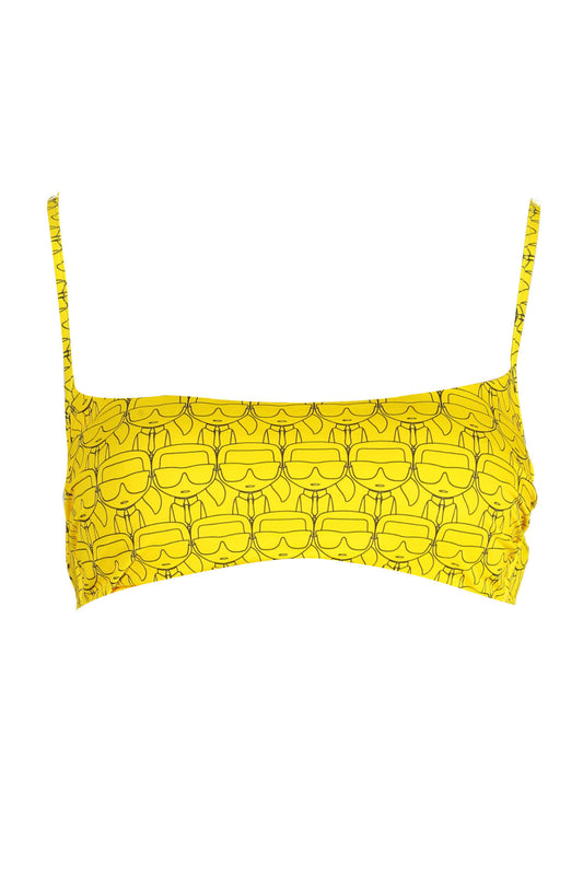 Karl Lagerfeld Beachwear Costume Parte Sopra Donna Giallo""