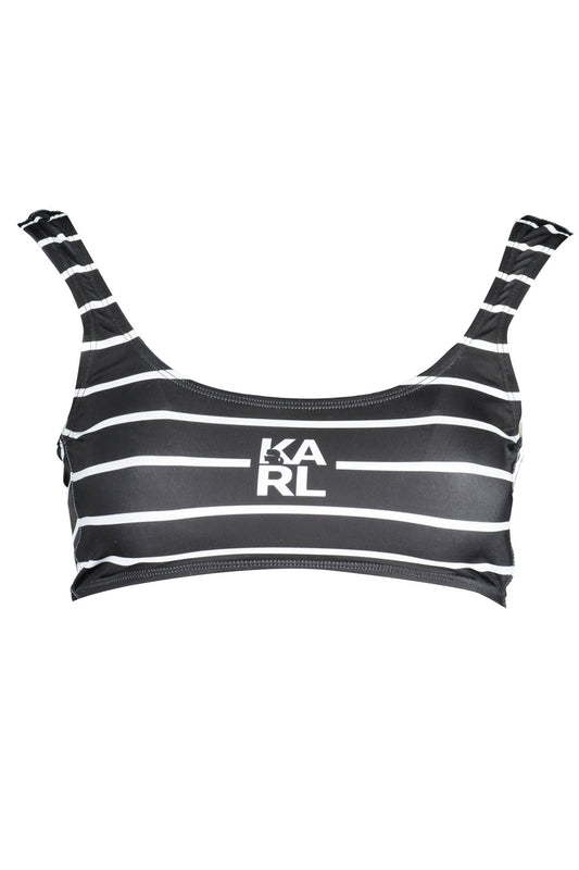 Karl Lagerfeld Beachwear Costume Parte Sopra Donna Nero""