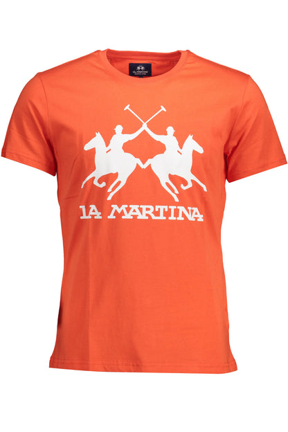 La Martina T-Shirt Maniche Corte Uomo Arancio