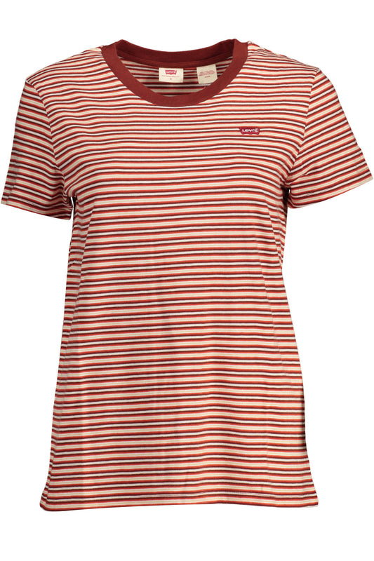 LEVI'S T-SHIRT MANICHE CORTE DONNA ROSSO