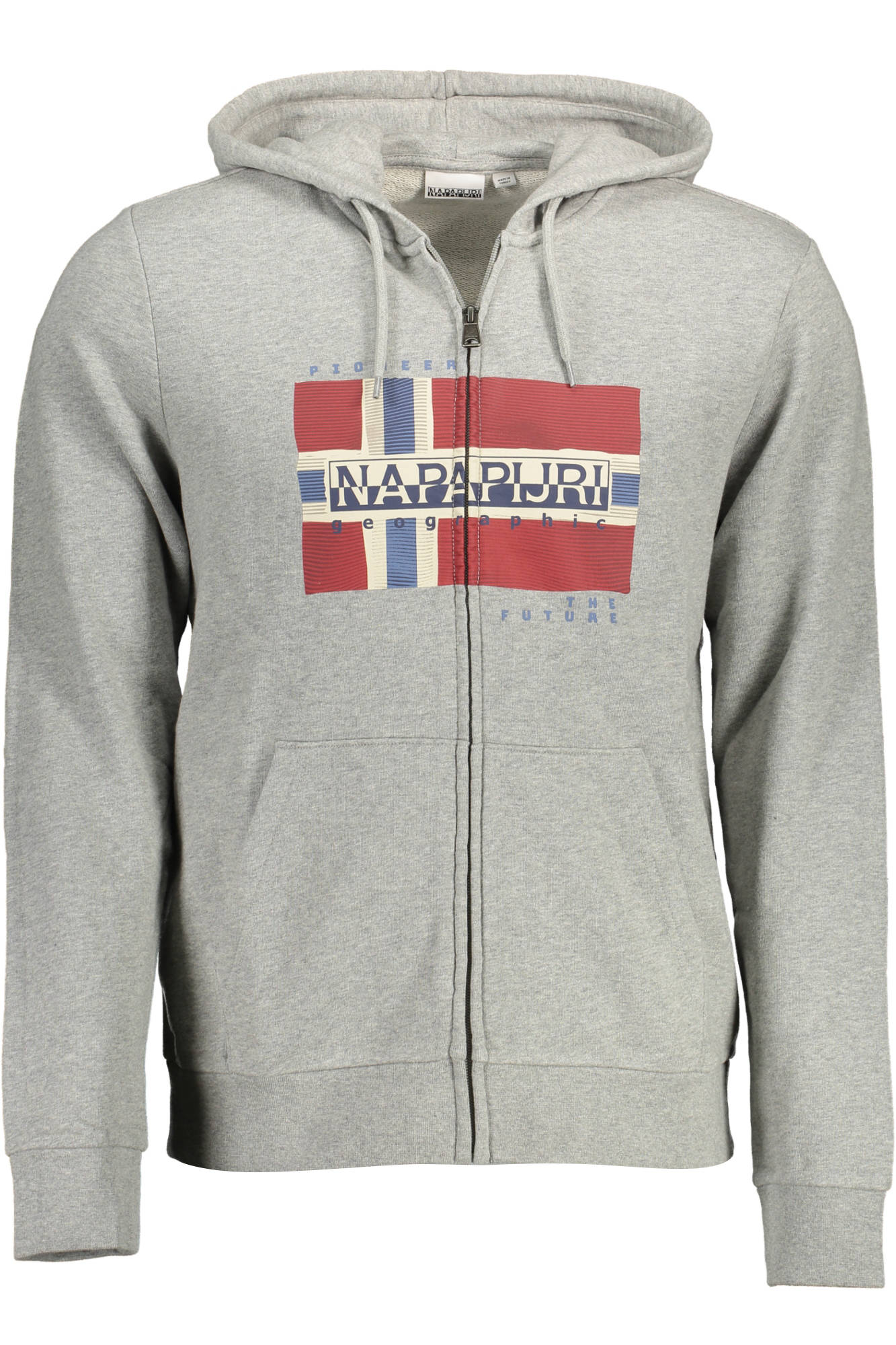 NAPAPIJRI FELPA CON ZIP UOMO GRIGIO