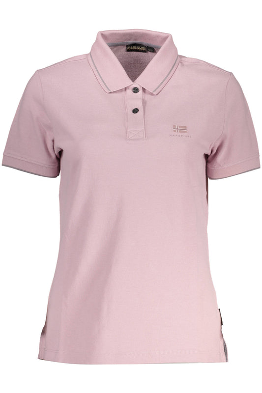 NAPAPIJRI POLO MANICHE CORTE DONNA ROSA