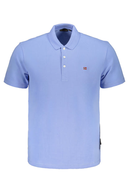 NAPAPIJRI POLO MANICHE CORTE UOMO AZZURRO