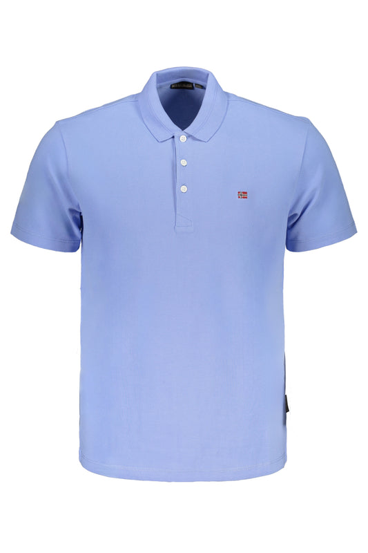 NAPAPIJRI POLO MANICHE CORTE UOMO AZZURRO