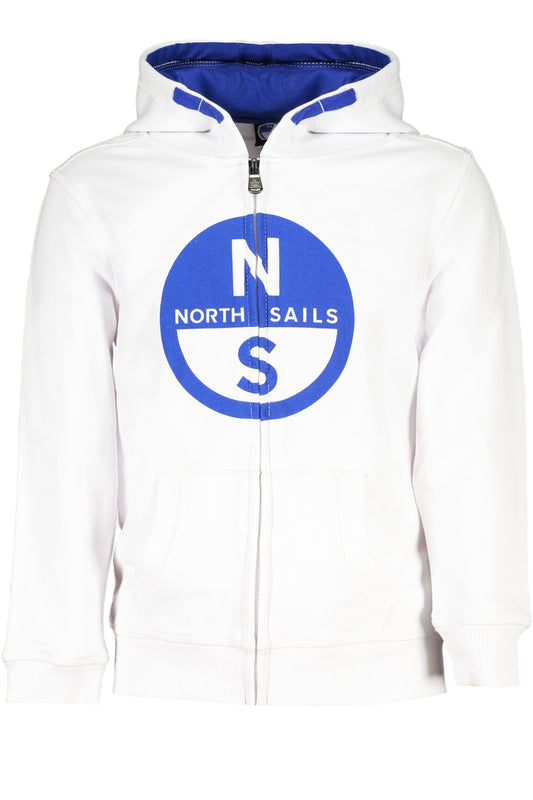 NORTH SAILS FELPA CON ZIP BAMBINO BIANCO