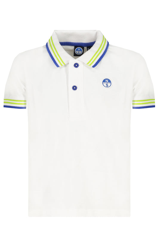 NORTH SAILS POLO MANICHE CORTE BAMBINO BIANCO